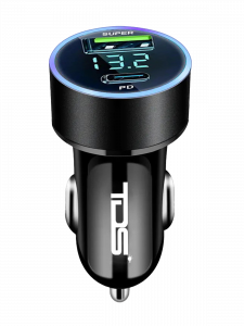 Автомобильное зарядное устройство, зарядка в прикуриватель PD/QC 3.0 TDS TS-CAU70A